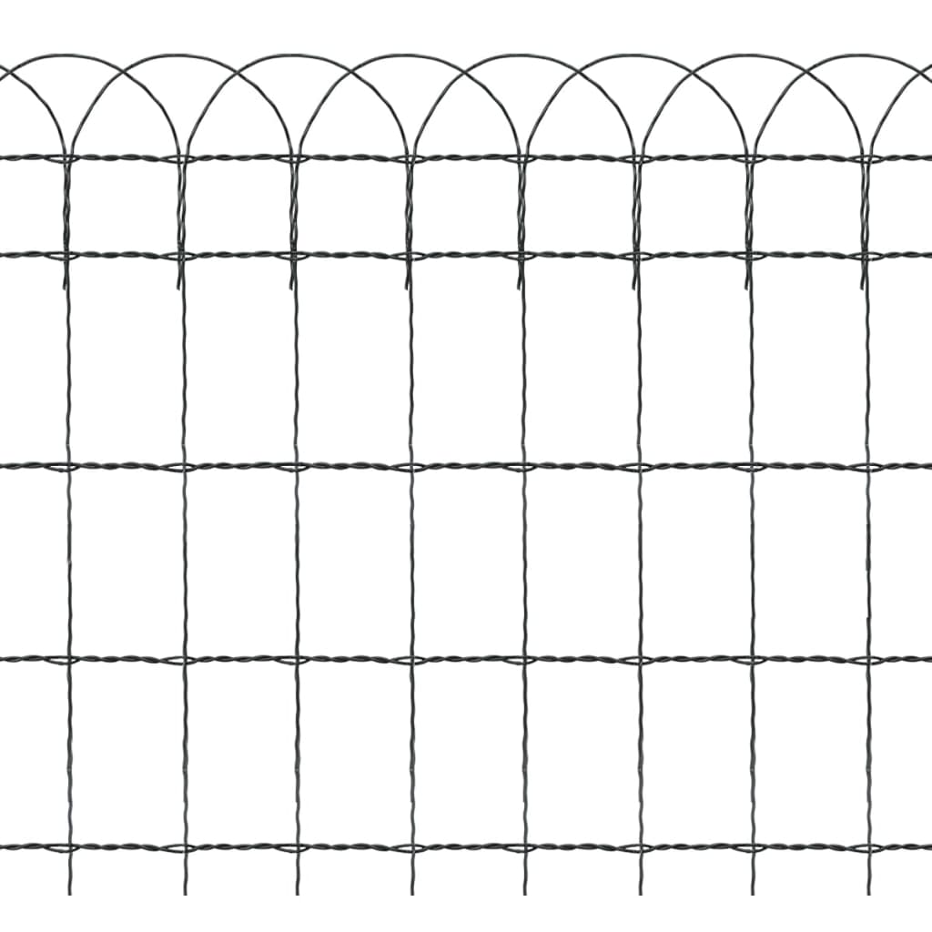 Borderafscheiding 10X0,65 M Gepoedercoat Ijzer 10 x 0.65 m Groen