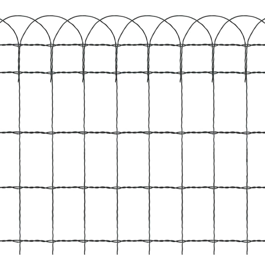 Borderafscheiding 10X0,65 M Gepoedercoat Ijzer 10 x 0.65 m Groen