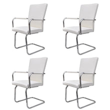 Eetkamerstoelen Kunstleer 4 Wit