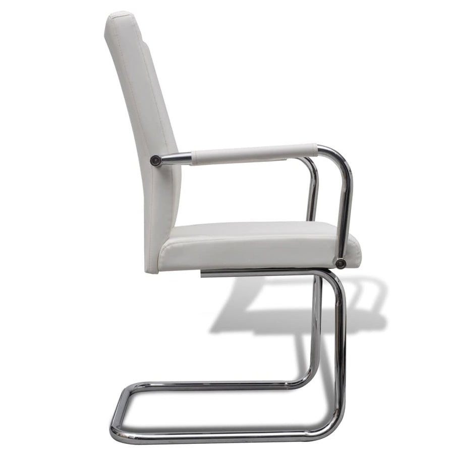 Eetkamerstoelen Kunstleer 4 Wit
