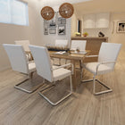 Eetkamerstoelen 6 stuks kunstleer wit 52x54x92 cm