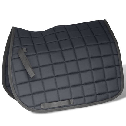 Echt lederen paardrijzadel 17,5" 12 cm (5-in-1 set, zwart) 12 cm Zwart