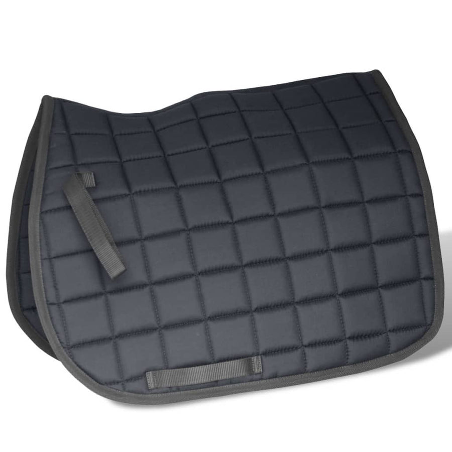 Echt lederen paardrijzadel 17,5" 12 cm (5-in-1 set, zwart) 12 cm Zwart