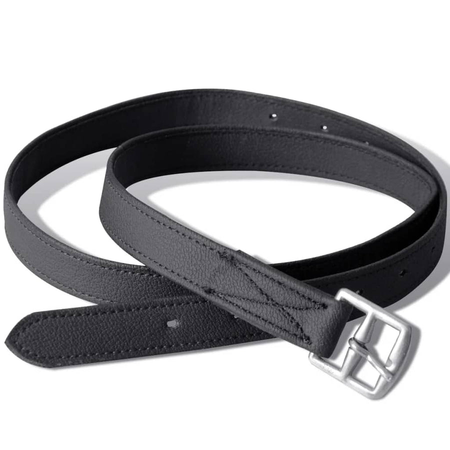 Echt lederen paardrijzadel 17,5" 12 cm (5-in-1 set, zwart) 12 cm Zwart