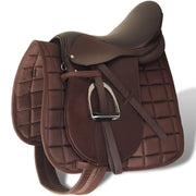 Paardrijzadel 17,5 inch echt leer bruin