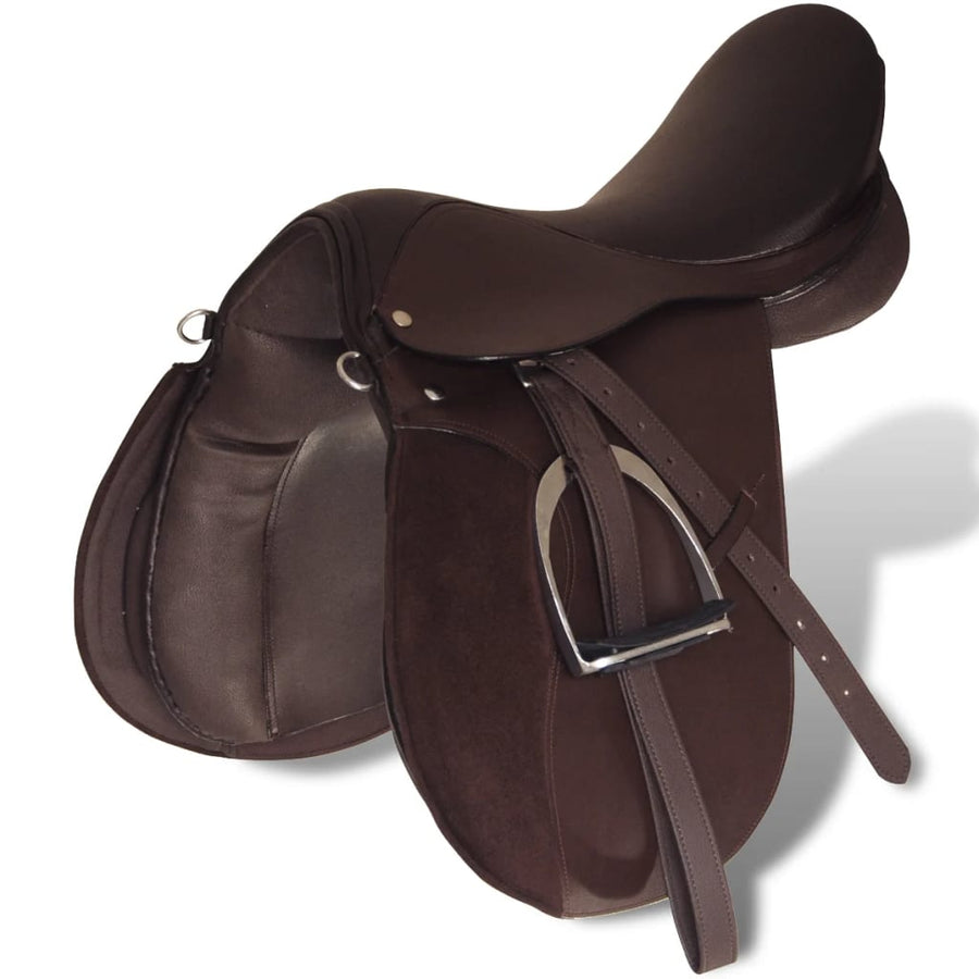 Paardrijzadel 5-In-1 17,5'' Echt Leer 12 cm