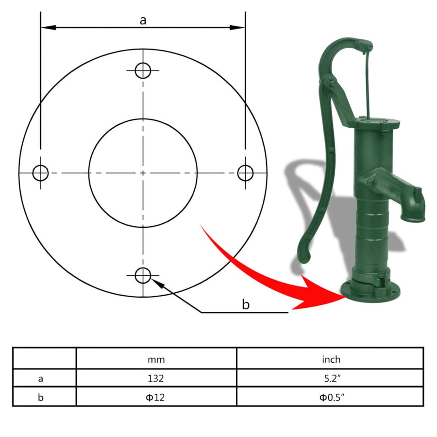 Tuinwaterpomp Met Standaard Gietijzer
