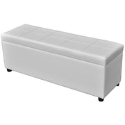 Opbergbank 116x39x44 cm wit