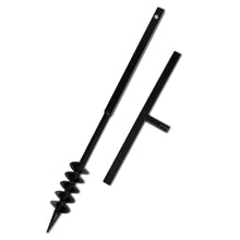 Grondboor Met Handvat En Schroefkop (Dubbele Schroef) 80 Mm (Zwart)