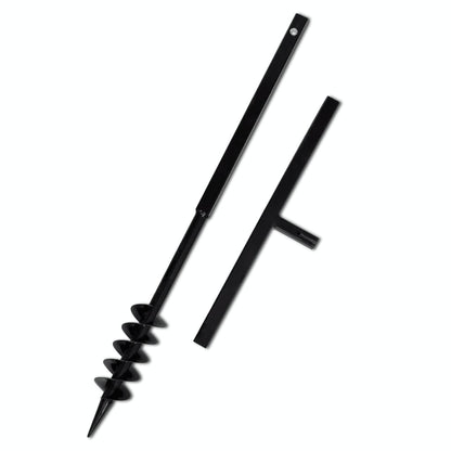 Grondboor Met Handvat En Schroefkop (Dubbele Schroef) (Zwart) 80 mm