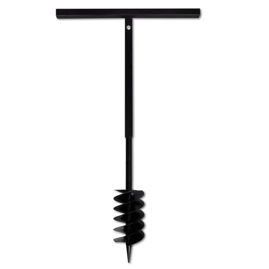 Grondboor met handvat en schroefkop (dubbele schroef) 120 mm (zwart) 120 mm