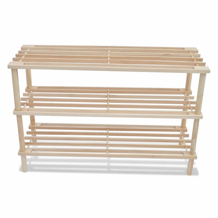 Schoenenrekken Met 3 Schappen Massief Vurenhout 1 2 74 x 26 x 48.5 cm