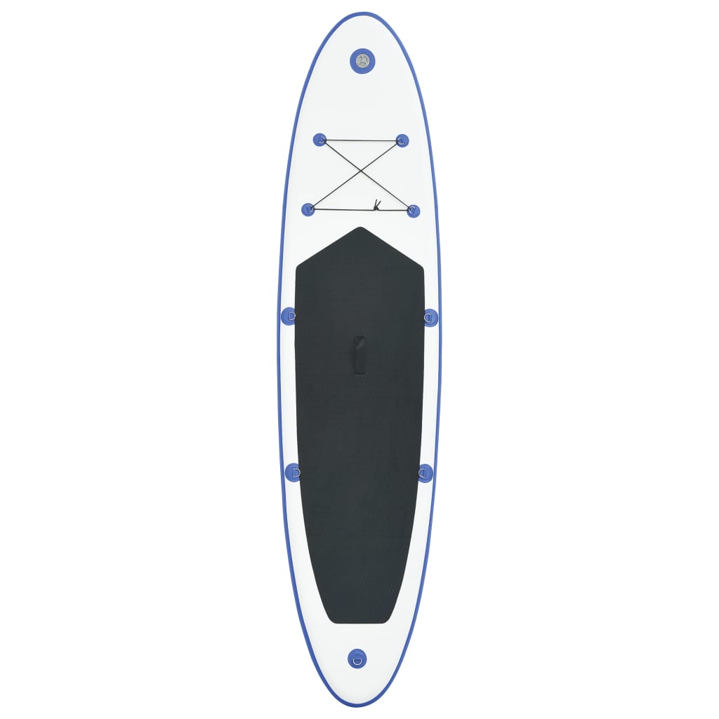 Stand Up Paddleboardset Opblaasbaar En Wit 330 x 72 x 10 cm Blauw
