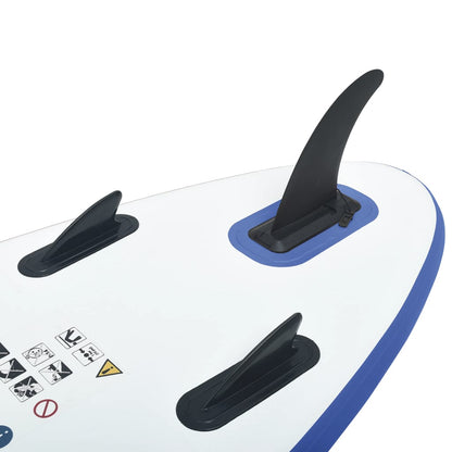 Stand Up Paddleboardset Opblaasbaar En Wit 330 x 72 x 10 cm Blauw