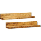 Wandplanken massief mangohout 2 stuks 110x16x16 cm