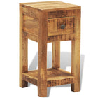 Nachtkastje 30x30x58 cm massief mangohout rood