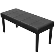 Bankje kunstleer zwart 106x43x46 cm