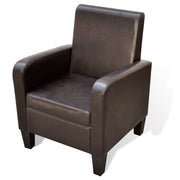 Fauteuil kunstleer zwart 61x60x79.5 cm
