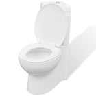 Toilet hoekmodel keramisch wit 37x68x78 cm