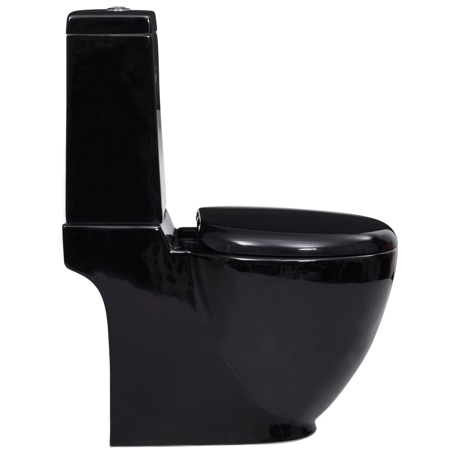 Toilet Rond Afvoer Onder Keramiek Zwart