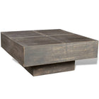 Salontafel vierkant 68x68x30 cm massief mangohout