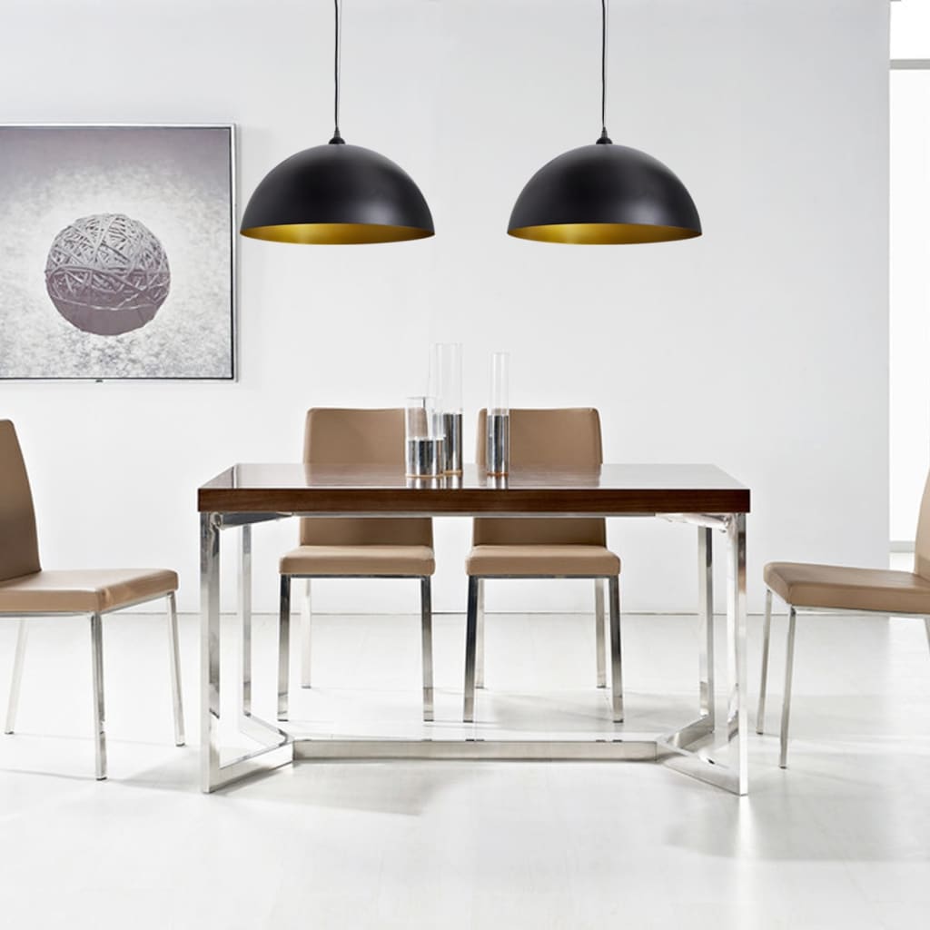 Plafondlampen In Hoogte Verstelbaar Halfrond Zwart