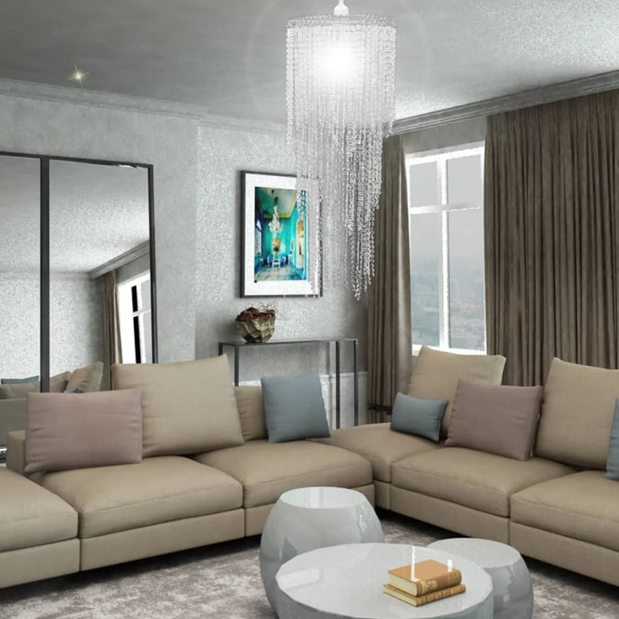 Kroonluchter Met Kristallen 26 X 70 Cm