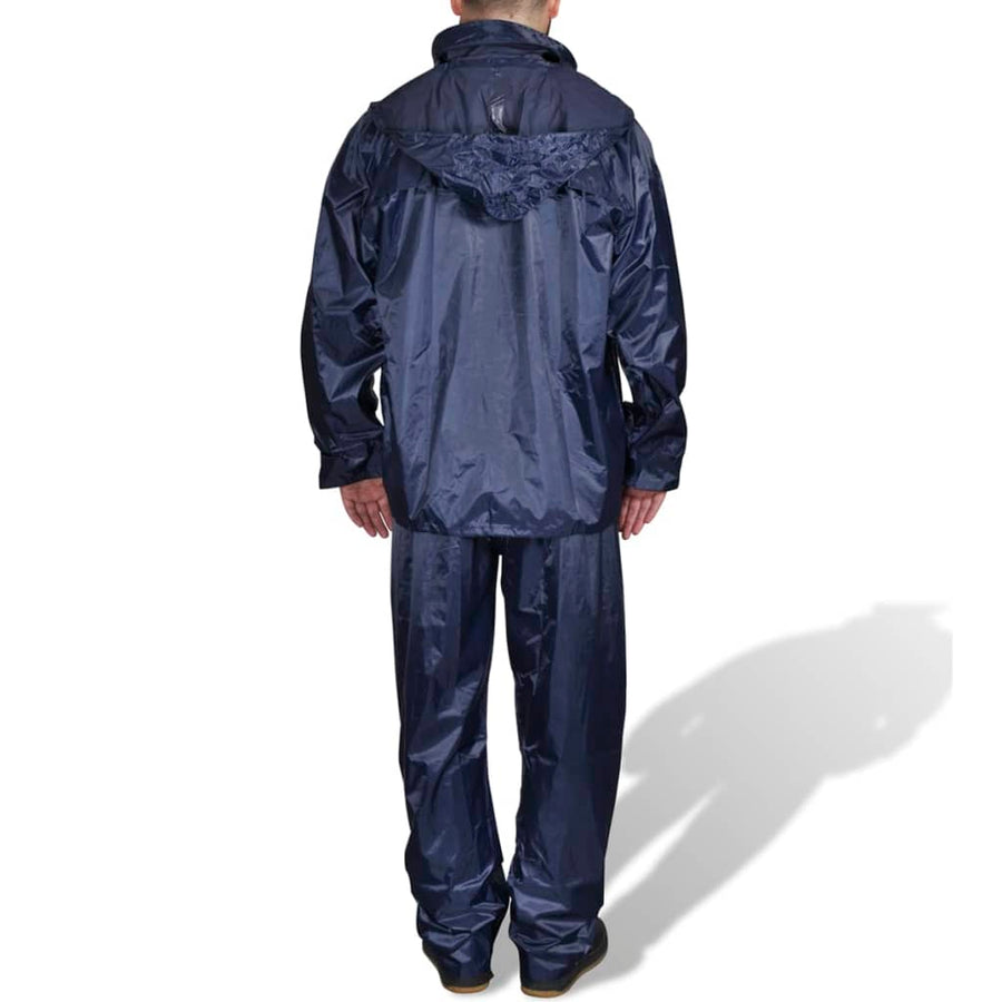 Regenpak 2-delig + capuchon (heren / marineblauw / maat XXL)