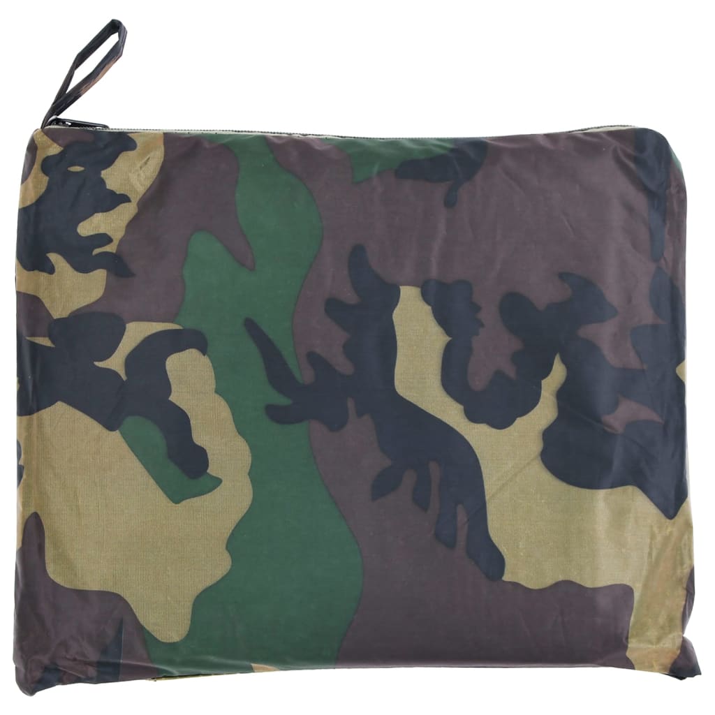 Regenpak 2-delig met capuchon (heren / camouflage / maat L)