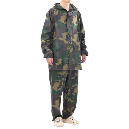 Regenpak 2-delig met capuchon (heren / camouflage / maat XXL)