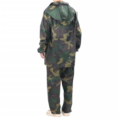 Regenpak 2-delig met capuchon (heren / camouflage / maat XXL)