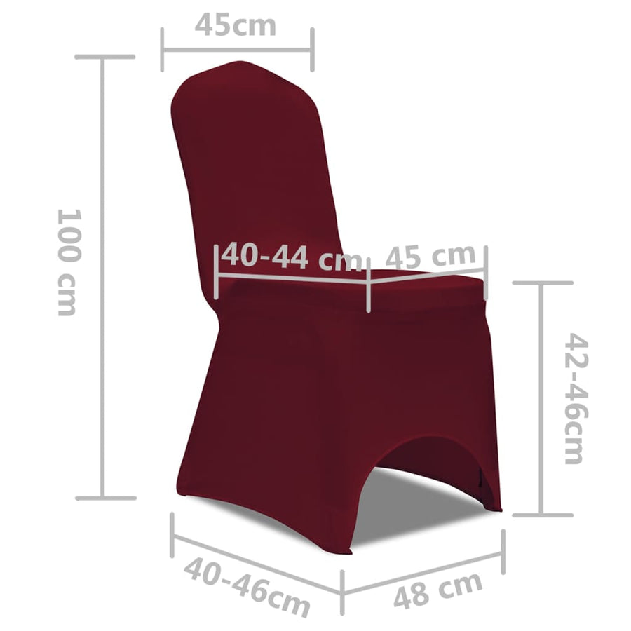 Stoelhoes Stretch ( Stuks) 6 Bordeauxrood