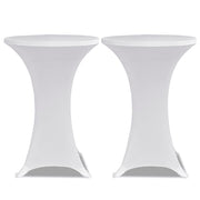 Statafelhoes stretch Ø60 cm wit 2 stuks