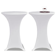 Statafelhoes stretch Ø70 cm wit (2 stuks)