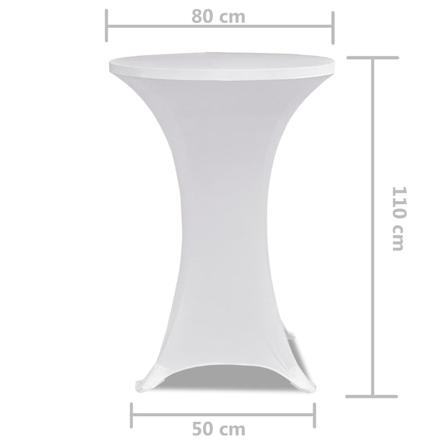 Statafelhoes Stretch Ø80Cm ( Stuks) 2 80 cm Wit