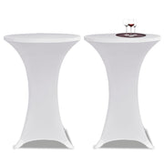 Statafelhoes stretch Ø80 cm wit (2 stuks)