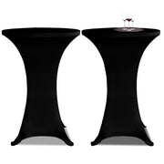 Statafelhoes stretch Ø70 cm zwart 2 stuks