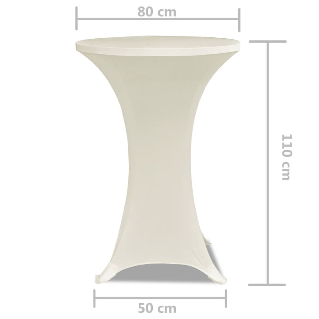 Statafelhoes Stretch Ø80Cm ( Stuks) 2 80 cm Crème