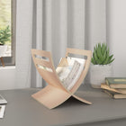 Magazine rack floor model wood natural