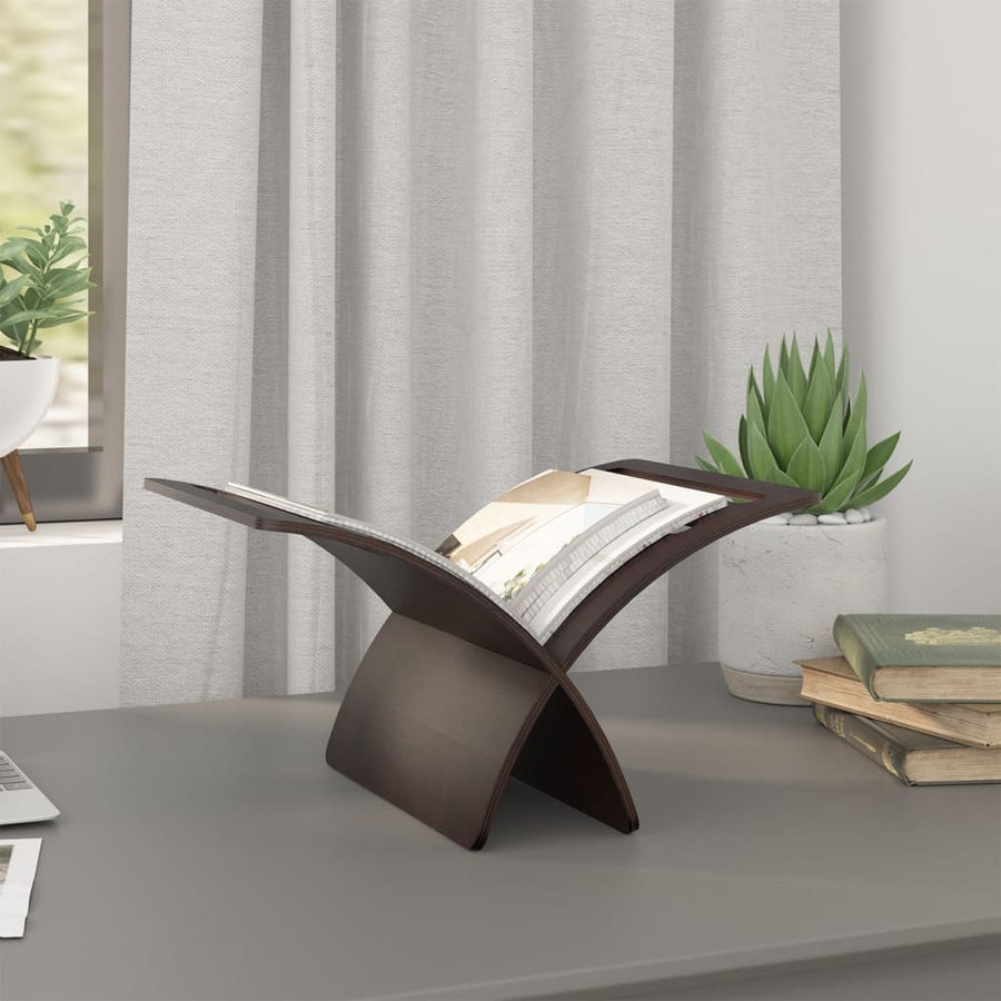 Tijdschriftenrek Vloermodel Hout Bruin