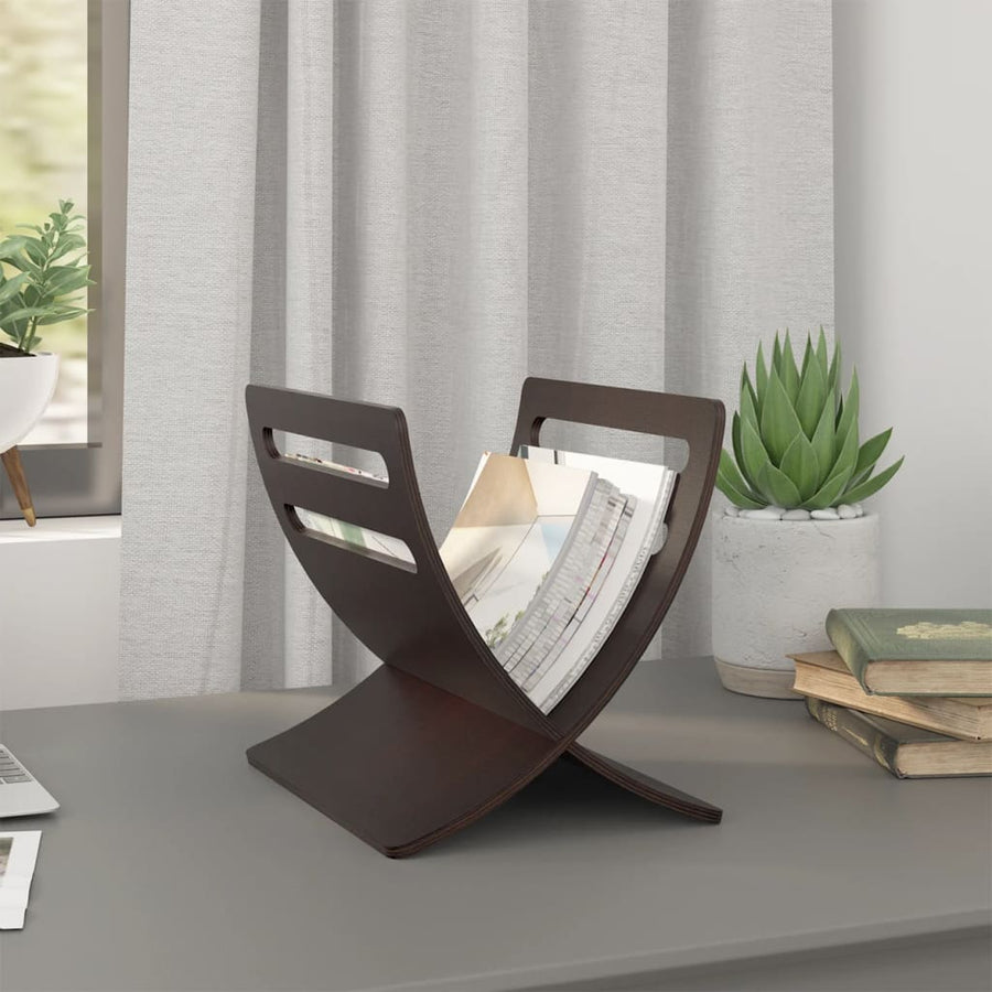 Tijdschriftenrek Vloermodel Hout Bruin