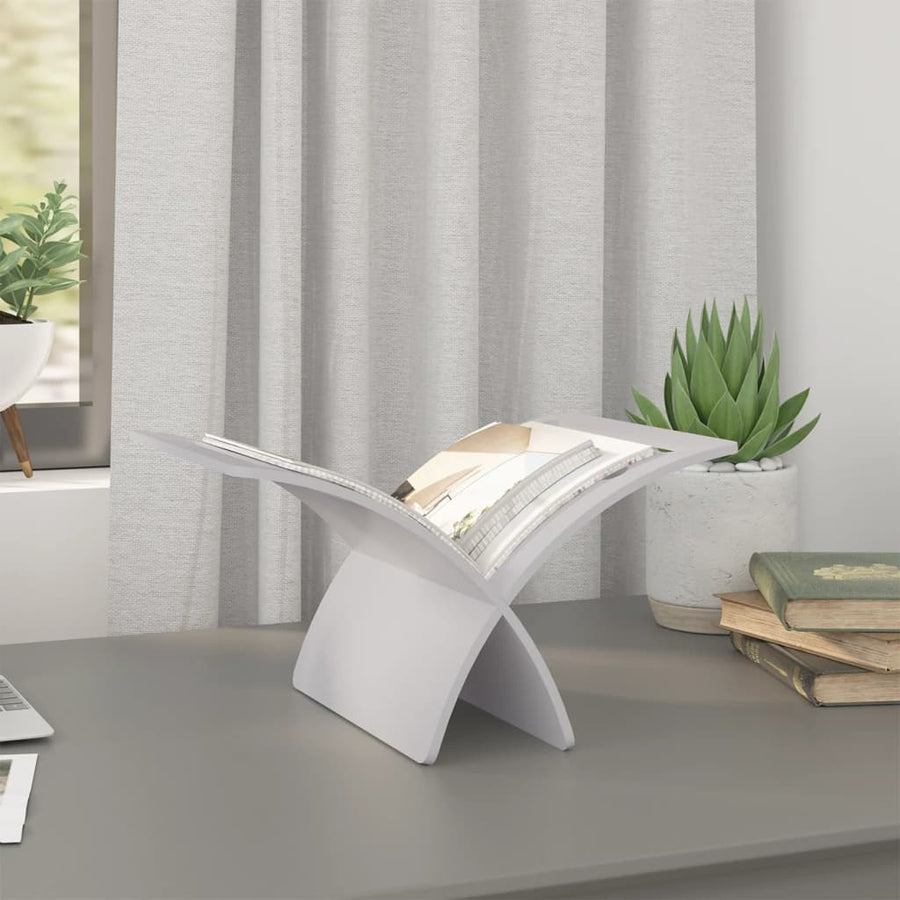 Tijdschriftenrek Vloermodel Hout Wit