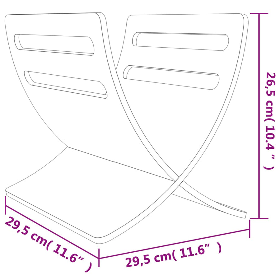 Tijdschriftenrek Vloermodel Hout Wit