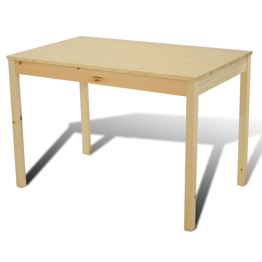 Eettafel Met 4 Stoelen Hout Naturel Bruin