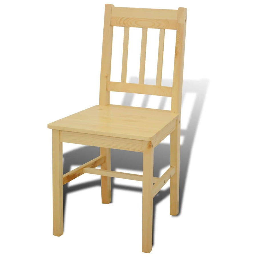 Eettafel Met 4 Stoelen Hout Naturel Bruin