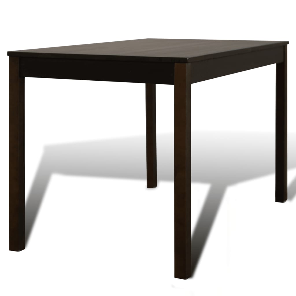 Eettafel Met 4 Stoelen Hout Bruin Donkerbruin