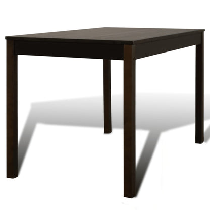 Eettafel Met 4 Stoelen Hout Bruin Donkerbruin