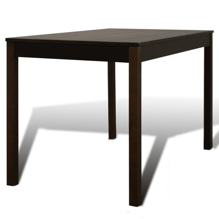 Eettafel Met 4 Stoelen Hout Bruin Donkerbruin