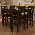 Dining table with 4 chairs wood brown