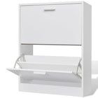 Schoenenkast 63.5x24x81 cm wit bewerkt hout